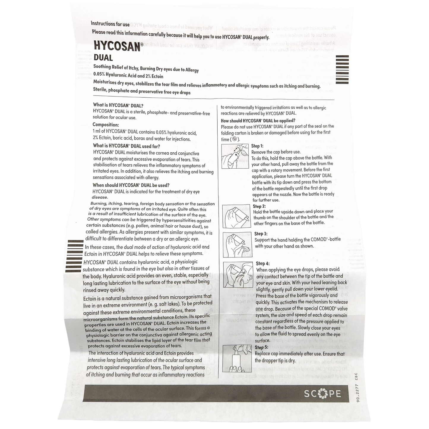 Hycosan Dual Lubricating Eye Drops - 7.5 ml