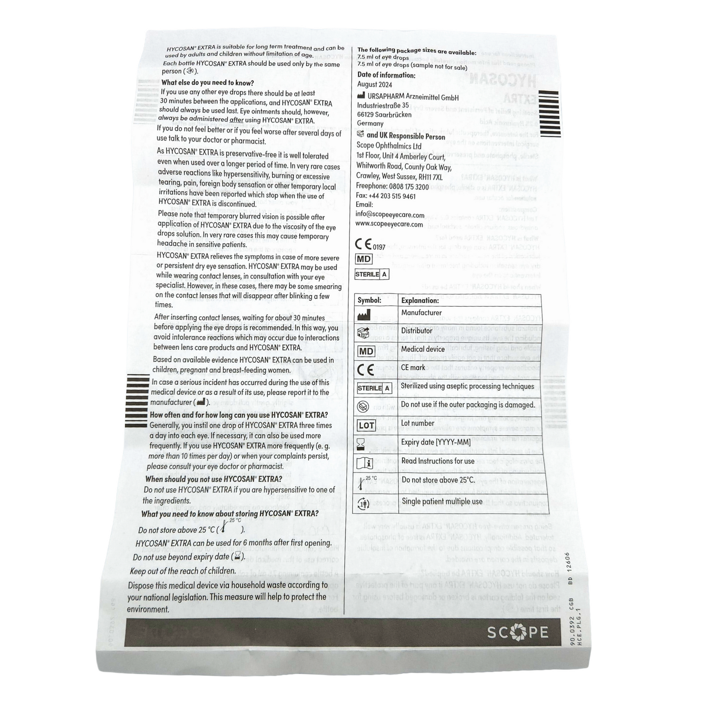 Hycosan Extra Preservative Free Eye Drops - 7.5ml