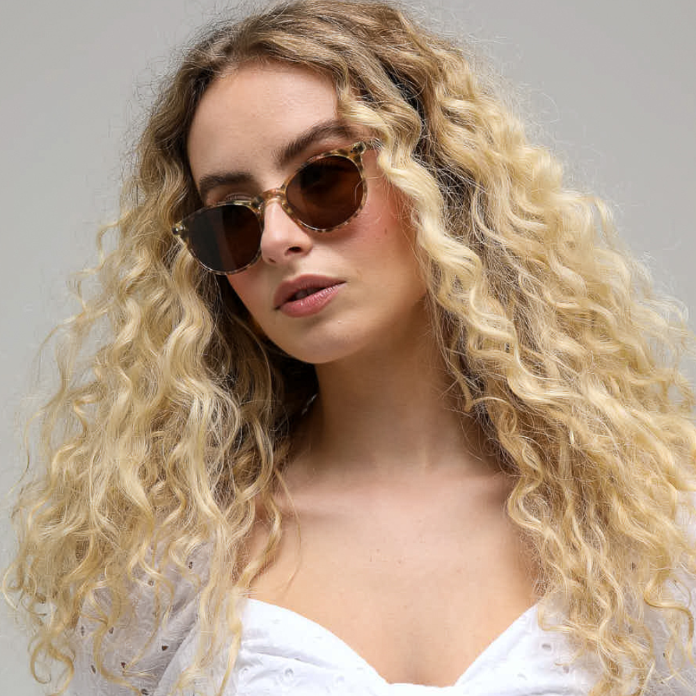 Small Round Leopard Print Sunglasses Womens