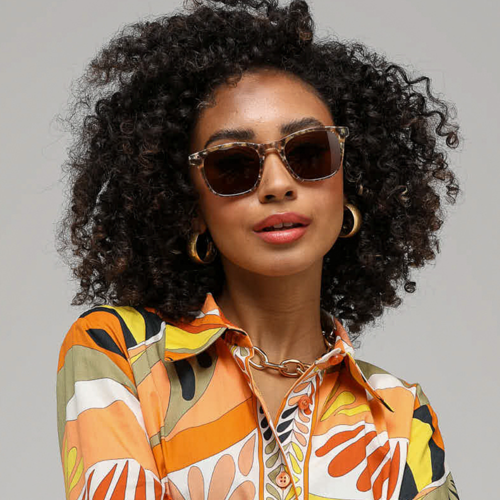 Soft Square Leopard Print Sunglasses Womens