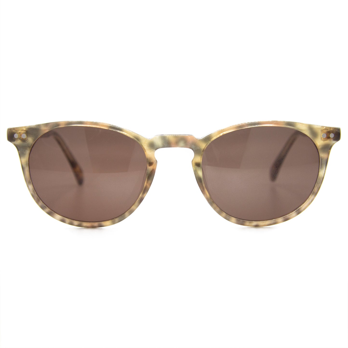Small Round Leopard Print Sunglasses