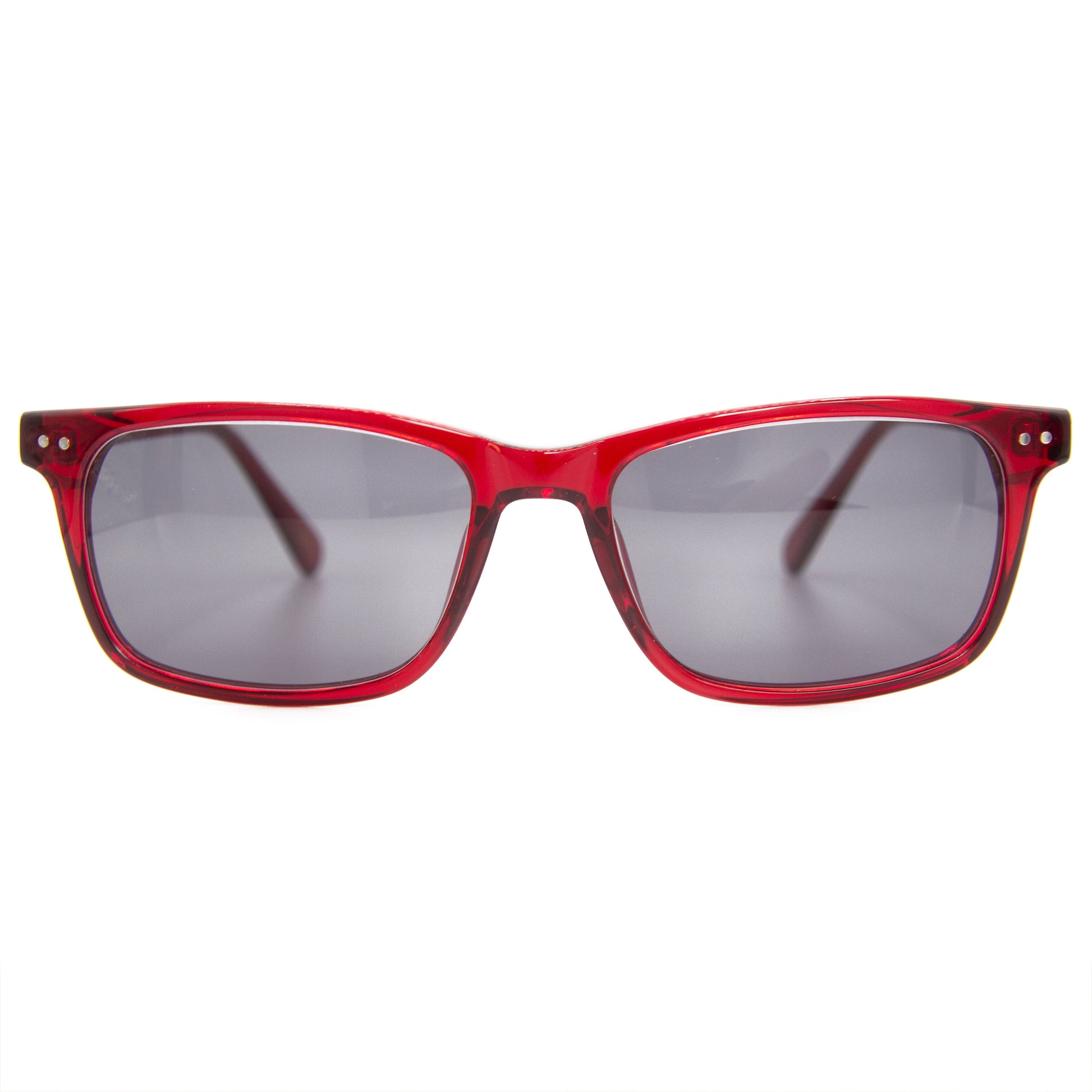 Slim Rectangular Red Sunglasses