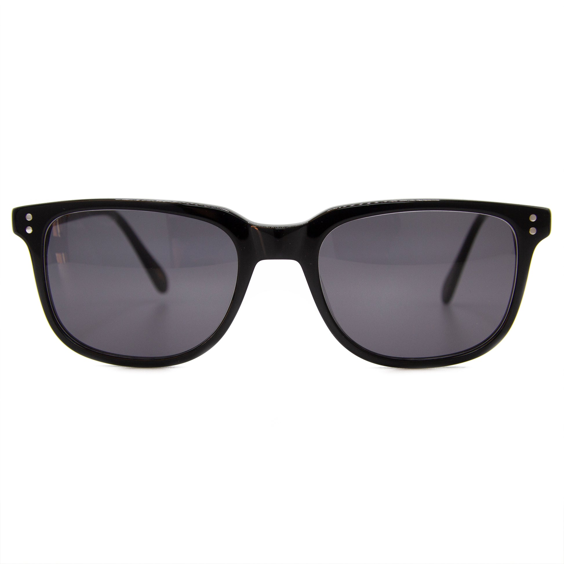 Square Gloss Black Sunglasses