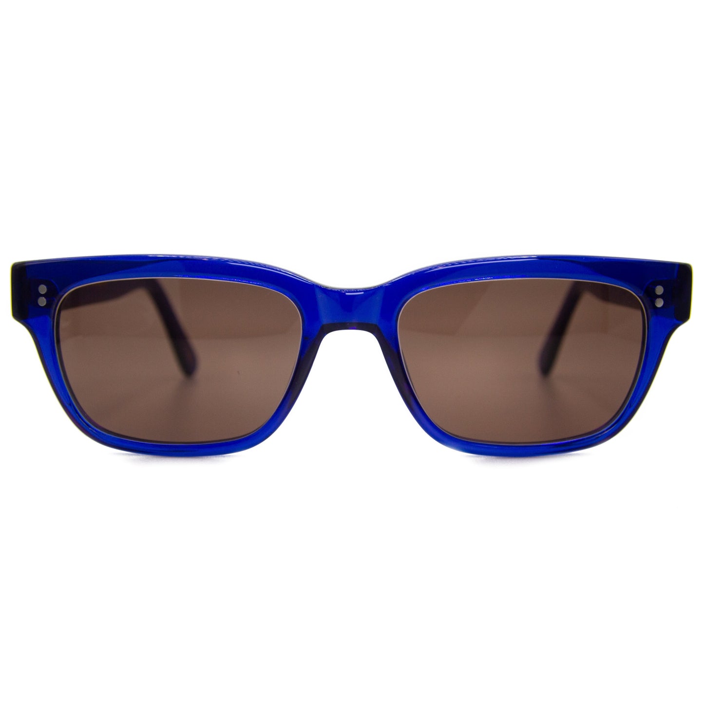 Chunky Rectangular Blue Sunglasses