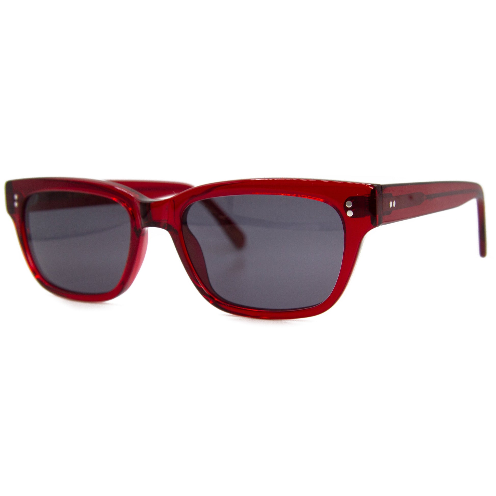 Chunky Rectangular Red Sunglasses